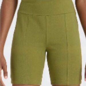 Art Class Olive Green Women's Front-Seam Bike Shorts